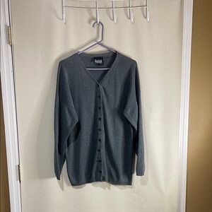 Eileen Fisher Button Up V Neck Long Sleeve Cardigan Sweater Size XL, Like New